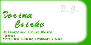 dorina csirke business card